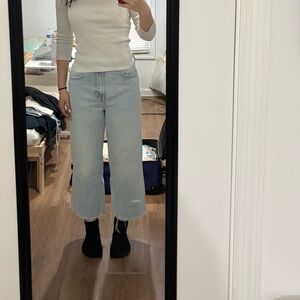 Topshop Light Blue Cropped Jeans